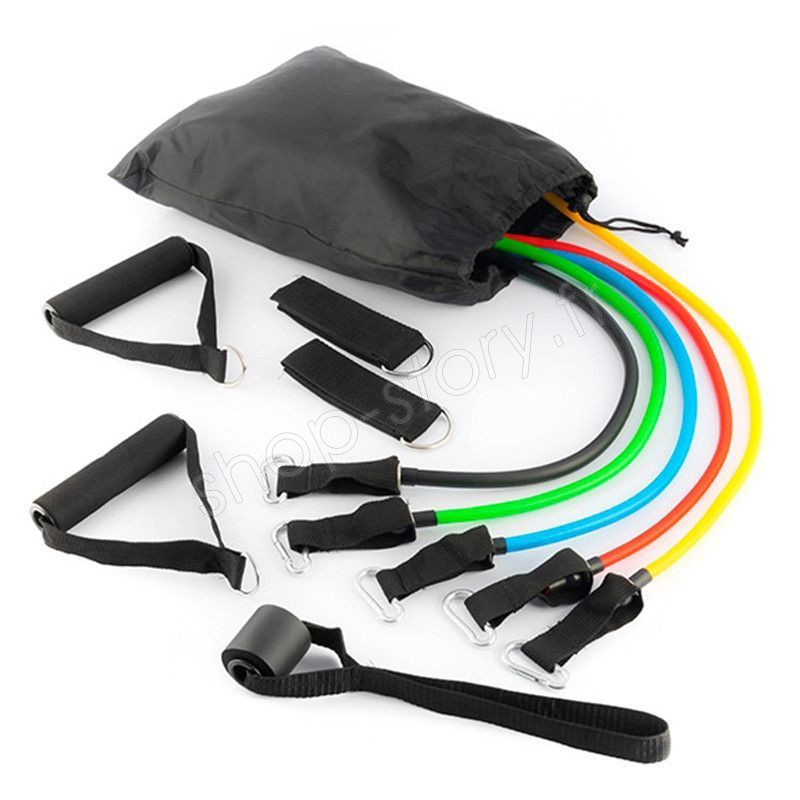 Lot De 5 Bandes élastiques De Fitness - Résistance X-light à X-heavy - Pour Musculation, Yoga, étirements