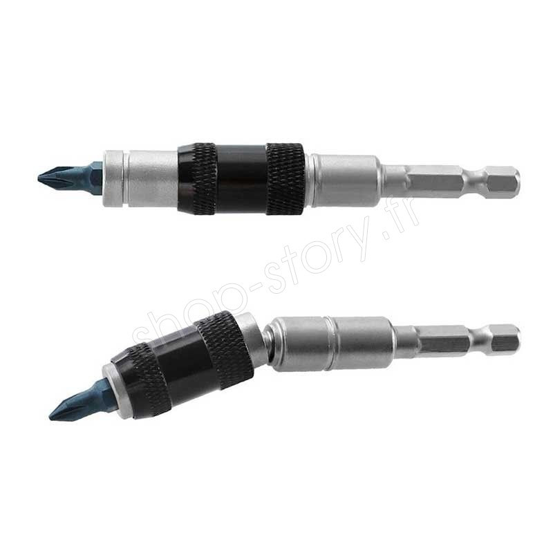 Porte-embouts Magnétiques 1/4" - 2 Longueurs (15cm Et 30cm), Acier Chrome Vanadium, Pour Visseuse