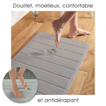 Tapis De Bain à Mémoire de Forme Ultra Confortable pour Salle-de-Bain