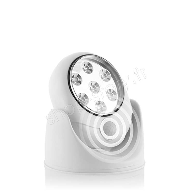 Lampe LED Lumière 360° Détecteur Mouvement tourne automatique Sans Fil  Capteur Patio Sécurité pour Jardin Mur couloir toilettes Lumi - Cdiscount  Maison