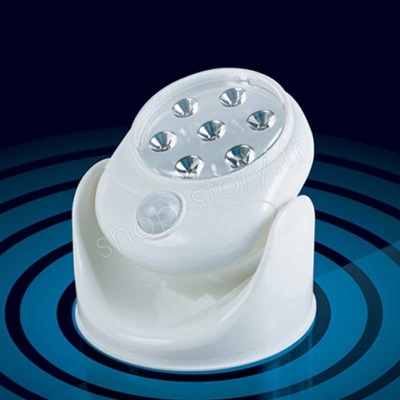 SHOP-STORY - Lampe LED Sans Fil Avec Détecteur De Mouvement Pivotant à 360°  Intérieur Extérieur