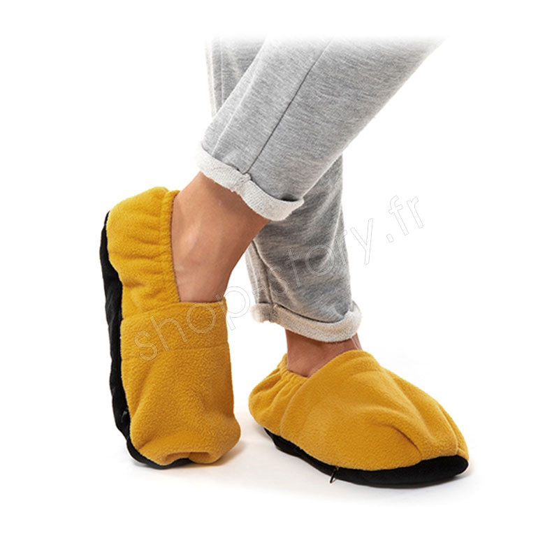 CHAUSSONS CHAUFFANTS MICRO-ONDES INNOVAGOODS MOUTARDE Jaune - Cdiscount  Chaussures