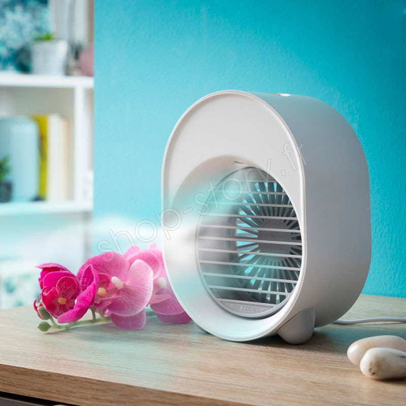Mini ventilateur brumisateur Bleu : Chez Rentreediscount Cadeaux