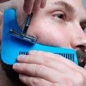Peigne à tailler la barbe - Guide de coupe pour des lignes parfaites et symétriques après rasage