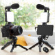 Kit de Vlogging avec Lampe LED, Microphone, Trépied et Support Smartphone - PLODNI
