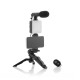 Kit de Vlogging avec Lampe LED, Microphone, Trépied et Support Smartphone - PLODNI