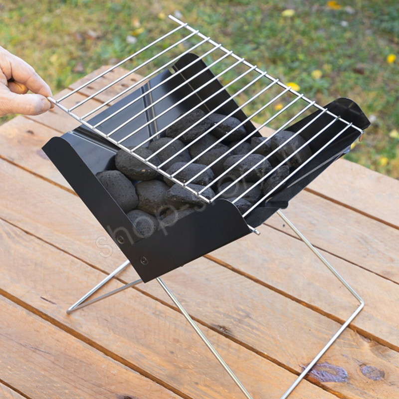Mini Barbecue à charbon Pliable avec grille pour Camping, Barbecues et  grils