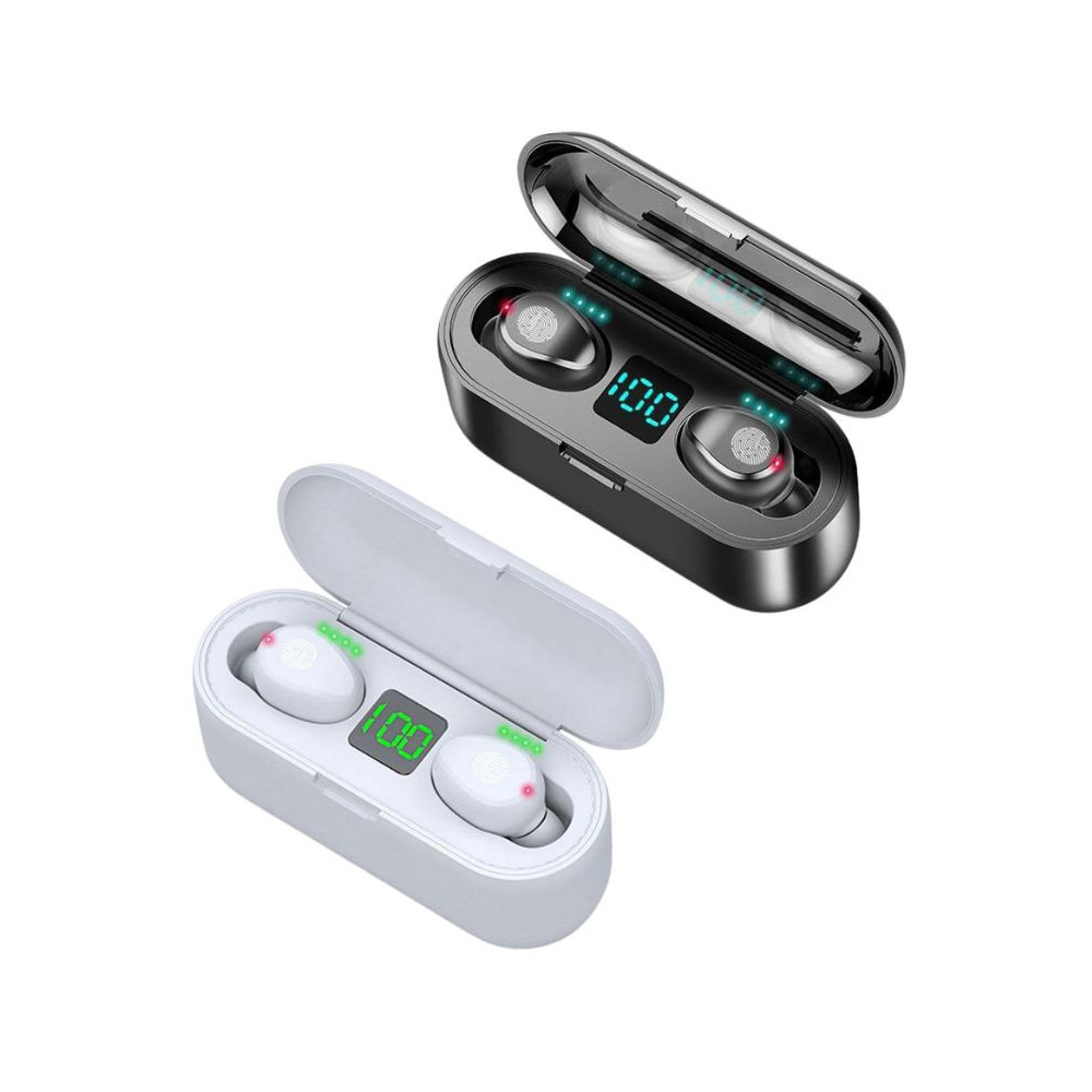 Écouteurs Stéréo sans Fil Bluetooth V5.0 + Coffret de Charge 2000 mAh