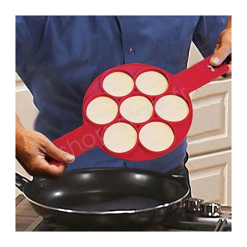 6233 – moule de cuisson coeur et fleur pour pancakes , blinis