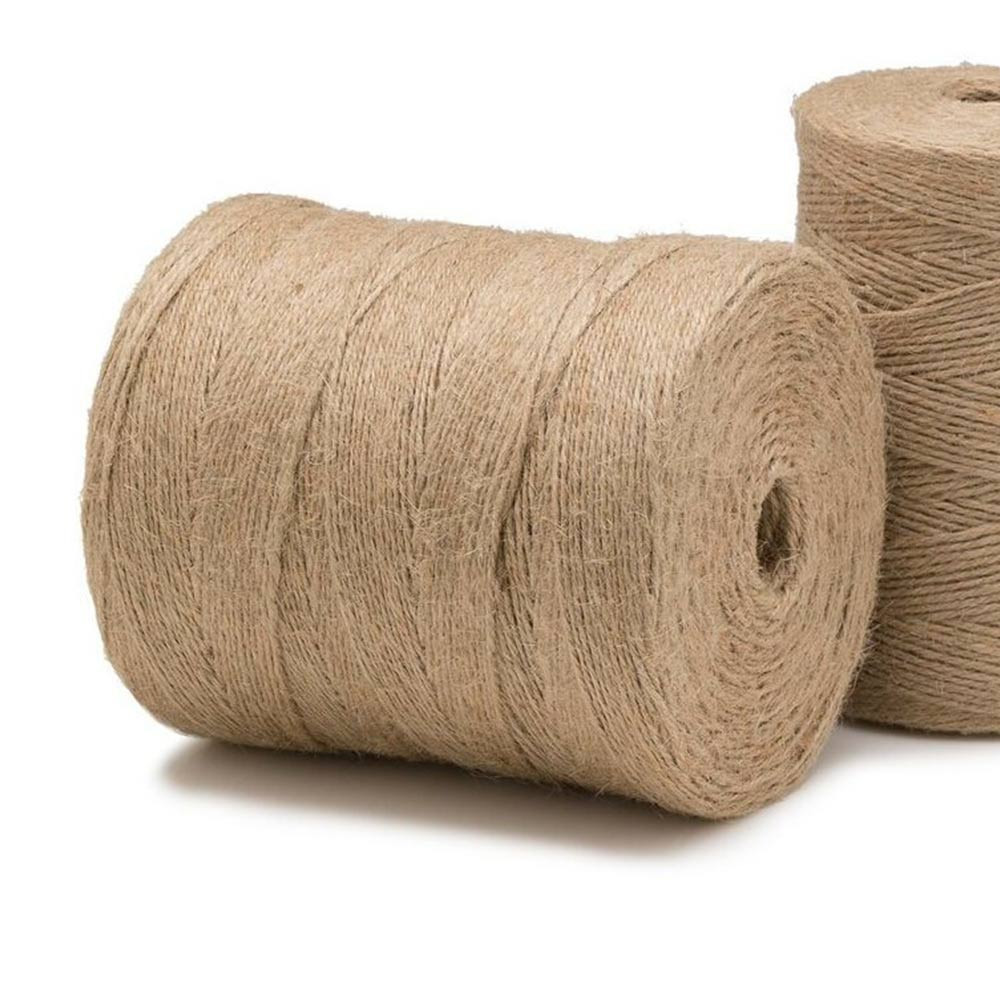 Bobine ficelle en jute naturelle brune - 2mm x 400m - pour le jardinage, bricolage, activités manuelles