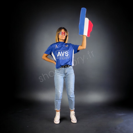 Main de supporter géante en mousse drapeau tricolore bleu/blanc/rouge France