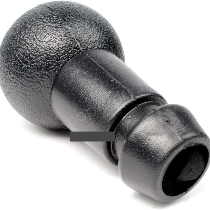Pommeau de levier de vitesse gris avec grille de 4 vitesses en noir, Diam  10mm - Réf.