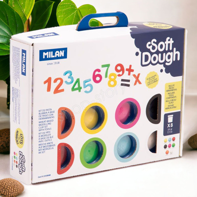 Coffret de Pâte à Modeler Souple Soft Dough avec Outils et Chiffres - Jeu  Créatif pour Enfants