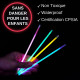 100 Bâtons Fluorescents avec Connecteurs - Illuminez vos moments avec ce kit lumineux