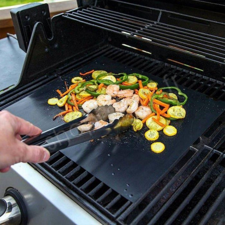 BBQ Feuille de Cuisson 6,99 € Antiadhésive pour Plancha Barbecue Tapis de barbecue Feuille de Cuisson BBQ Grill Réutilisable