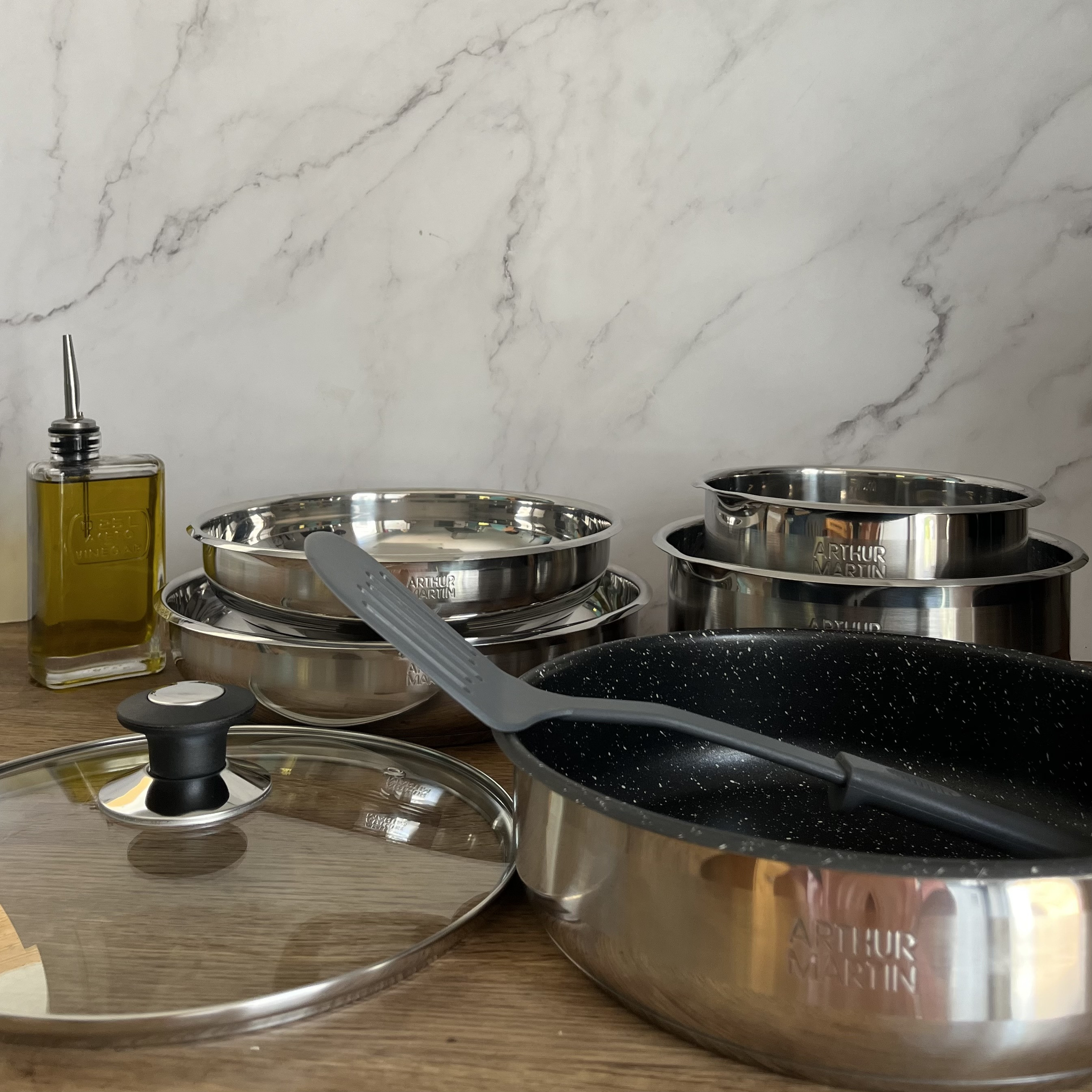 Batterie De Cuisine Inox 5 Pcs Arthur Martin 5589 à Prix