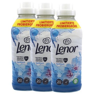 Pack Adoucissants LENOR Bleu Fraîcheur d'Avril (3x500mL) - 60 lavages