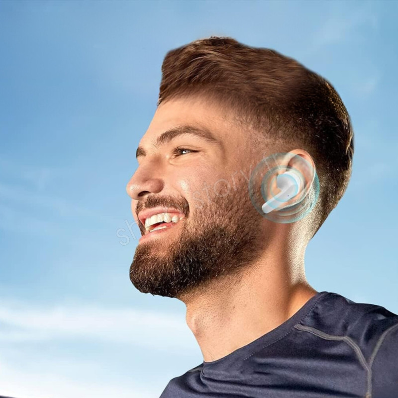 Écouteurs Bluetooth 5.4 Mini Pour Le Sommeil – 48h D’autonomie – Écran Tactile, IPX7 étanche – Poids 3g – Blanc Cassé – Avec étui De Charge
