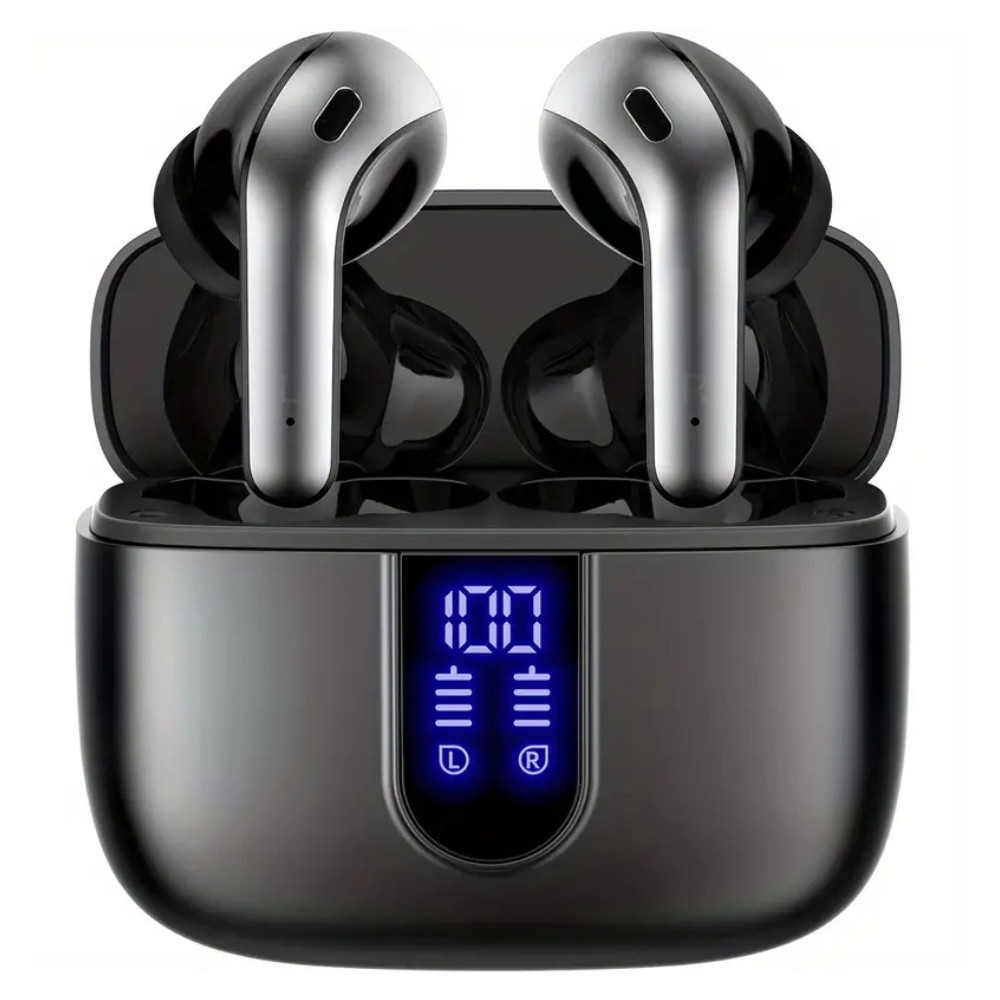 Écouteurs Sans Fil Bluetooth Tactile avec Étui de Chargement et Affichage Numérique Multifonctions
