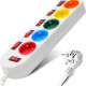 Bloc multiprise 5 prises couleur avec interrupteurs individuels 3680W maxi