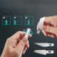 Set de Cutter de Précision avec 10 Lames Interchangeables et Boîte de Rangement pour Loisirs Créatifs