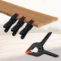 Pack de 4 Pinces à Ressort en Nylon Robuste Serre-Joint Polyvalent Pour Bricolage - Ouverture 75mm