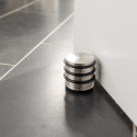 Butée de Porte Antidérapante en Acier Inoxydable avec Anneaux de Protection en Caoutchouc