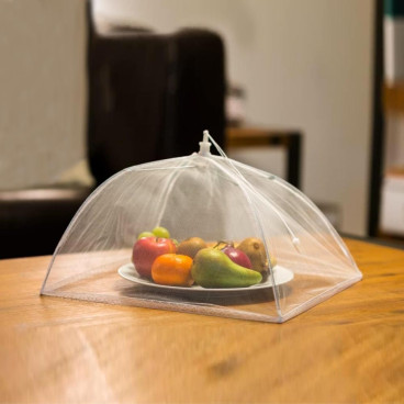 Cloche Alimentaire Pliable en Maille pour Protection Anti-Insectes et Conservation des Aliments