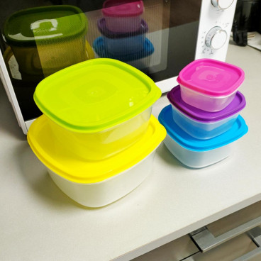 Lot de 5 Boîtes Alimentaires Hermétiques avec Couvercles pour Conservation et Réfrigération