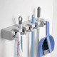 Accroche Balais Mural avec 5 Supports et 6 Crochets pour Ustensiles de Nettoyage avec Kit de Fixation