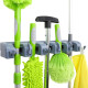 Accroche Balais Mural avec 5 Supports et 6 Crochets pour Ustensiles de Nettoyage avec Kit de Fixation