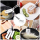 Pince à Frire de Cuisine en Acier Inoxydable Multifonction pour Viande au Barbecue et Plancha