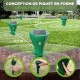 Répulsif Taupes Solaire Étanche avec Vibrations et Fréquences Variables pour Jardin