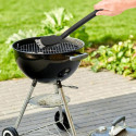 Brosse de nettoyage barbecue en acier inoxydable avec grattoir et poils métalliques