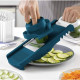 Mandoline Arthur Martin Pliable 6 en 1 en Inox avec Lames Interchangeables pour Râper et Couper les Aliments