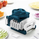 Mandoline Arthur Martin Pliable 6 en 1 en Inox avec Lames Interchangeables pour Râper et Couper les Aliments
