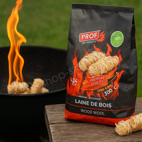 Allume-feux écologiques en laine de bois – Pack de 24