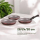 Set de 3 poêles Arthur Martin 20-24-28 cm tous feux avec poignée