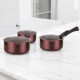 Set de 3 Casseroles Grenat Arthur Martin Tous Feux avec Poignée Amovible