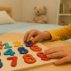 Pack De 2 Puzzles En Bois Jouet Éducatif Et Montessori Pour Enfants Lettres A-Z Et Chiffres 0-9 Dès 2 Ans