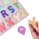 Pack De 2 Puzzles En Bois Jouet Éducatif Et Montessori Pour Enfants Lettres A-Z Et Chiffres 0-9 Dès 2 Ans