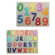 Pack De 2 Puzzles En Bois Jouet Éducatif Et Montessori Pour Enfants Lettres A-Z Et Chiffres 0-9 Dès 2 Ans