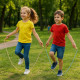Corde À Sauter 2.10 M Solide Et Légère Avec Poignées En Bois Naturel Pour Enfants Et Adultes Couleurs Aleatoires