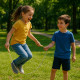 Corde À Sauter 2.10 M Solide Et Légère Avec Poignées En Bois Naturel Pour Enfants Et Adultes Couleurs Aleatoires