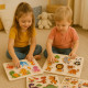 Pack De 4 Puzzles En Bois Jouet Éducatif Et Montessori Enfants Animaux, Zoo, Marin Et Dinosaures - Dès 2 Ans