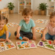 Pack De 4 Puzzles En Bois Jouet Éducatif Et Montessori Enfants Animaux, Zoo, Marin Et Dinosaures - Dès 2 Ans
