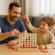 Jeu 4 En Ligne en Bois Pour Enfants et Adultes Dès 6 Ans Jeu De Société Stratégique Ludique Et Éducatif Facile À Transporter