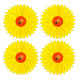 Stickers anti-mouches motif tournesol – Pack de 4, usage intérieur, non toxique