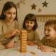 Jeu de la Tour Infernale En Bois Format Voyage 12 Cm Jeu d'Adresse À Empiler Enfants Et Adultes 36 Blocs - Dès 3 ans