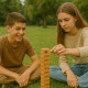 Jeu de la Tour Infernale En Bois Format Voyage 12 Cm Jeu d'Adresse À Empiler Enfants Et Adultes 36 Blocs - Dès 3 ans